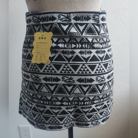 🆕 Fashion Triangle Geometric Egyptian Hieroglyphics Eye of Horus Mini Skirt_S - Picture 3 of 11